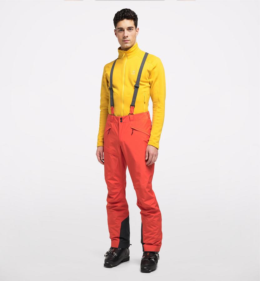 Haglöfs Mens Lumi Form Ski Pants Red New Zealand 67398AEFP